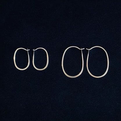 Melissa Joy Manning Sterling Silver Small Oval Hoops  | メリッサ・ジョイ・マニング スターリングシルバー スモール オーバル フープ