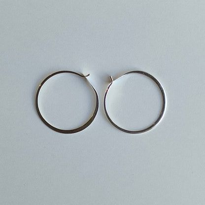 Melissa Joy Manning Sterling Silver Large Round Hoops  | メリッサ・ジョイ・マニング スターリングシルバー ラージ ラウンド フープ