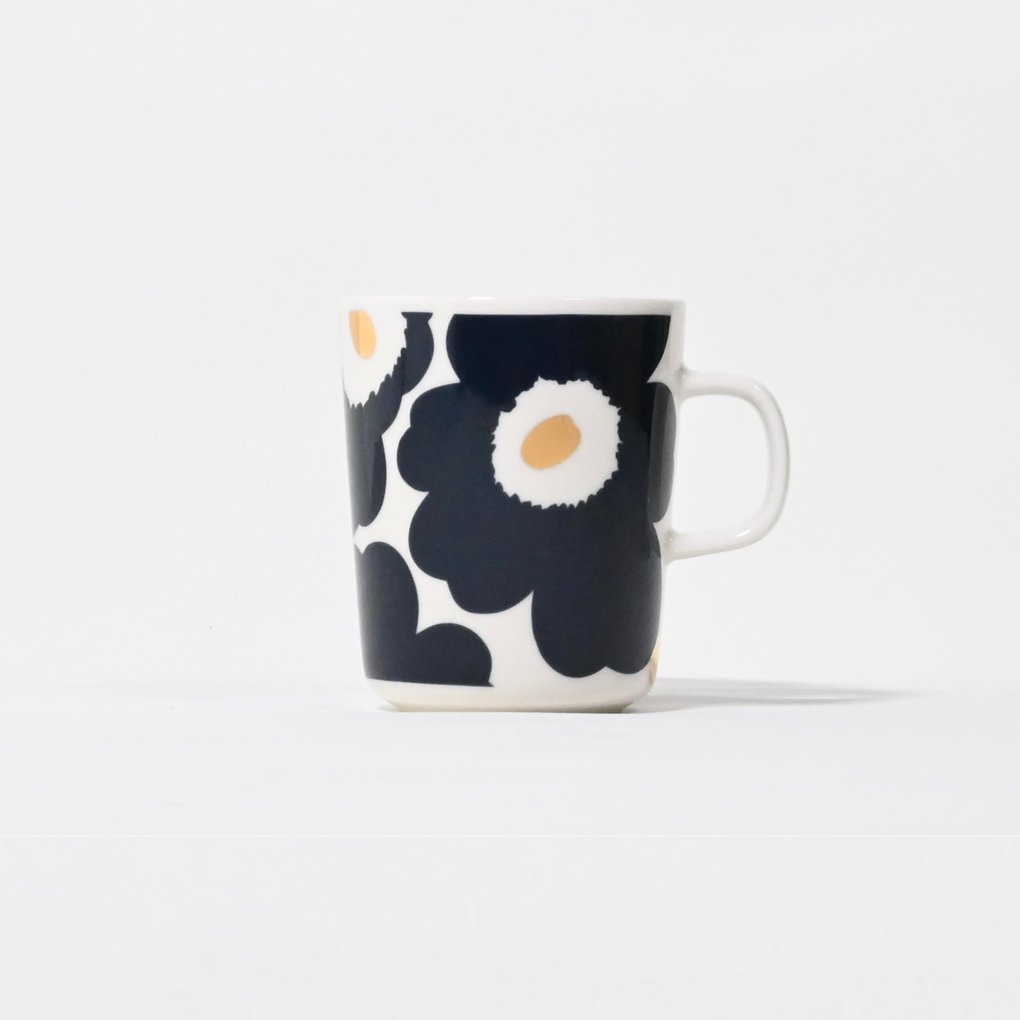 Unikko マグカップ | ダークネイビー×ゴールド | marimekko